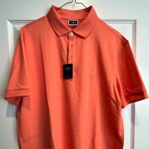 CHARLES TYRWHITT Peach Pique Polo
